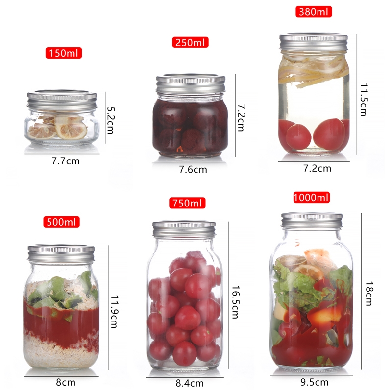 Glass Sealed Storage Tank Round Bottle For Pickles And Mason Jar