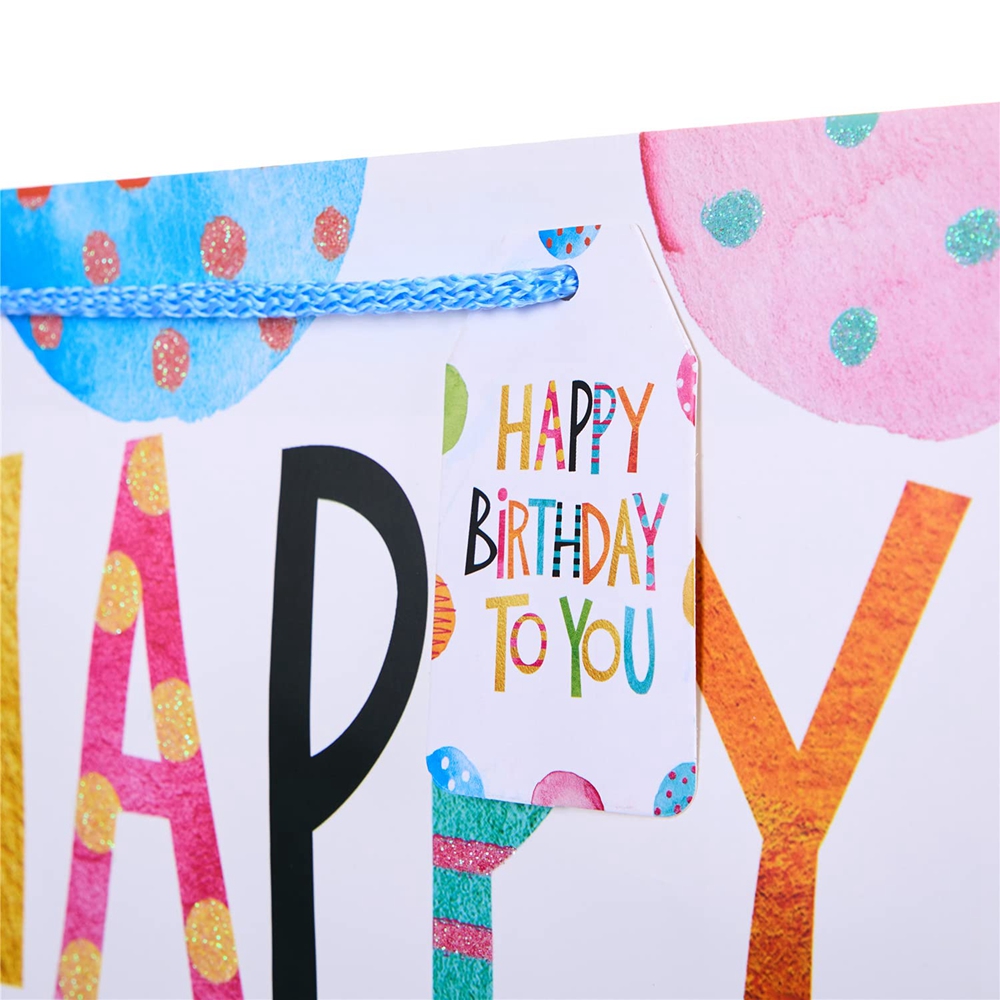 Low MOQ Kraft Paper Bag For Kids Birthday Gift With Customized Logo And Custom Color
