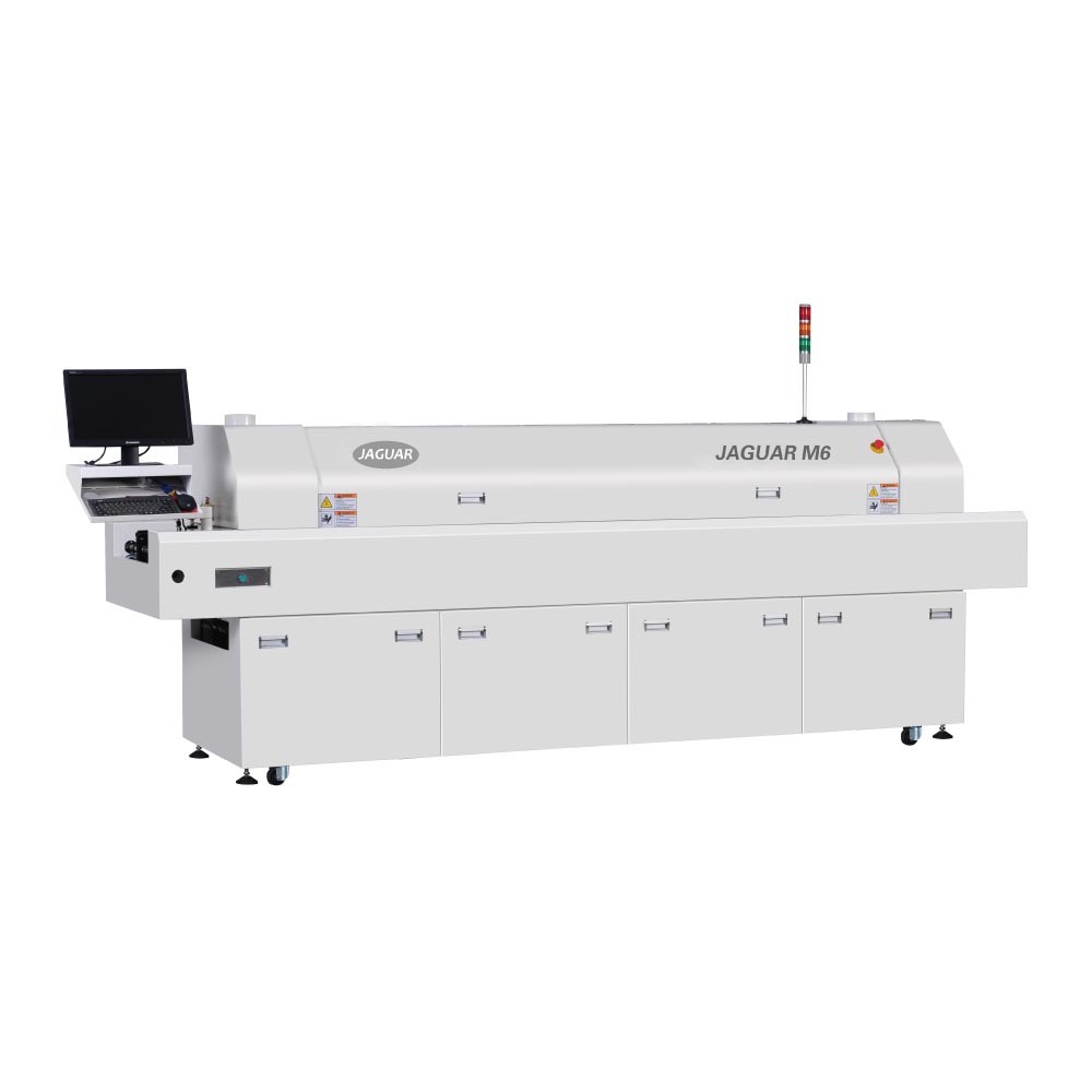 smt machine led light making reflow oven machine with computer and rail jaguar M6