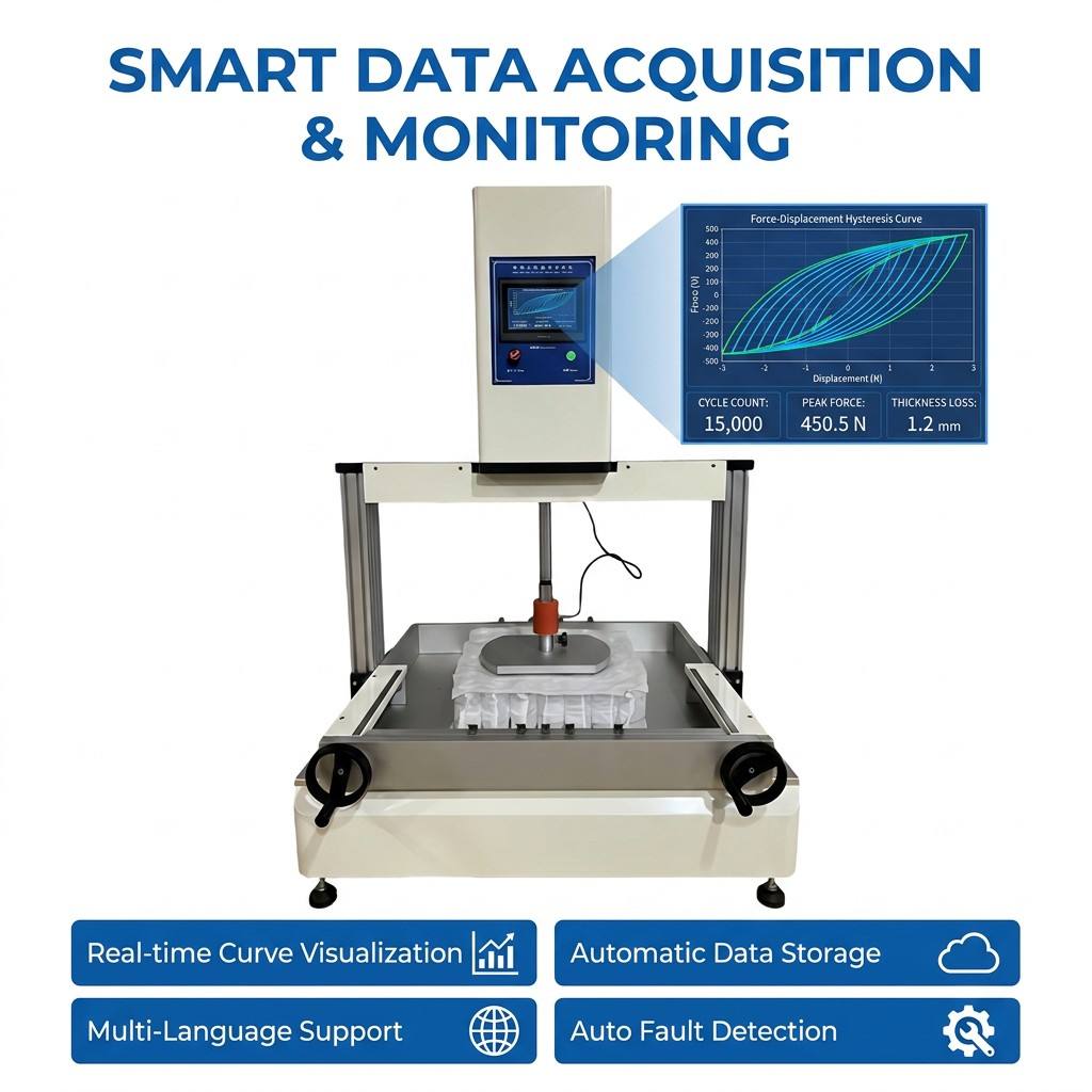 Automatic Foam Rebound Rate Tester for PU Sponge Rubber Elasticity Testing Equipment Factory Price
