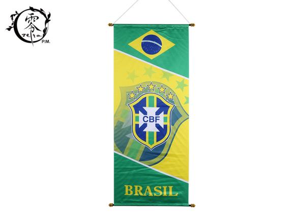 Custom CBF Brasil Logo Multicultural Flag Banners World Cup Wall Hanging Team