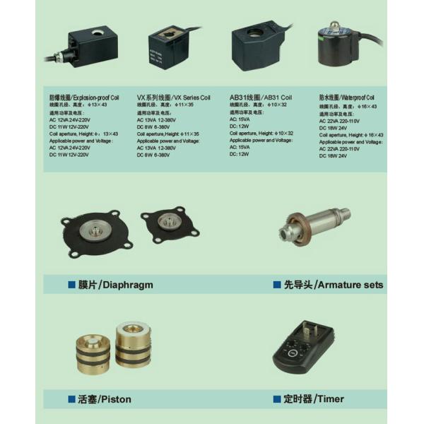 Solenoid Valve Accessaries (Coil/Diaphragm/Piston/Pilot Head/Timer)