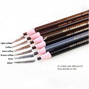 China Long Lasting Permanent Makeup Eyebrow Pencil Waterproof Black Brown Coffee Color wholesale