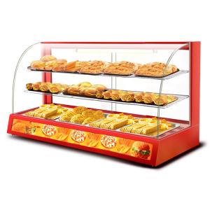 China Professional Electric Red Glass Food Warmer Display Showcase with Toughened Glass wholesale