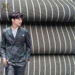 300D*300D Cation Polyester Woven Plain 7MM Stripe Suiting Fabric Linen Fabric