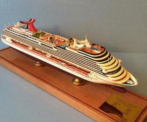 China Scale 1:900 Outdoor Decoration Carnival Dream Cruise Ship Model With Alloy Diecast Anchor Material wholesale