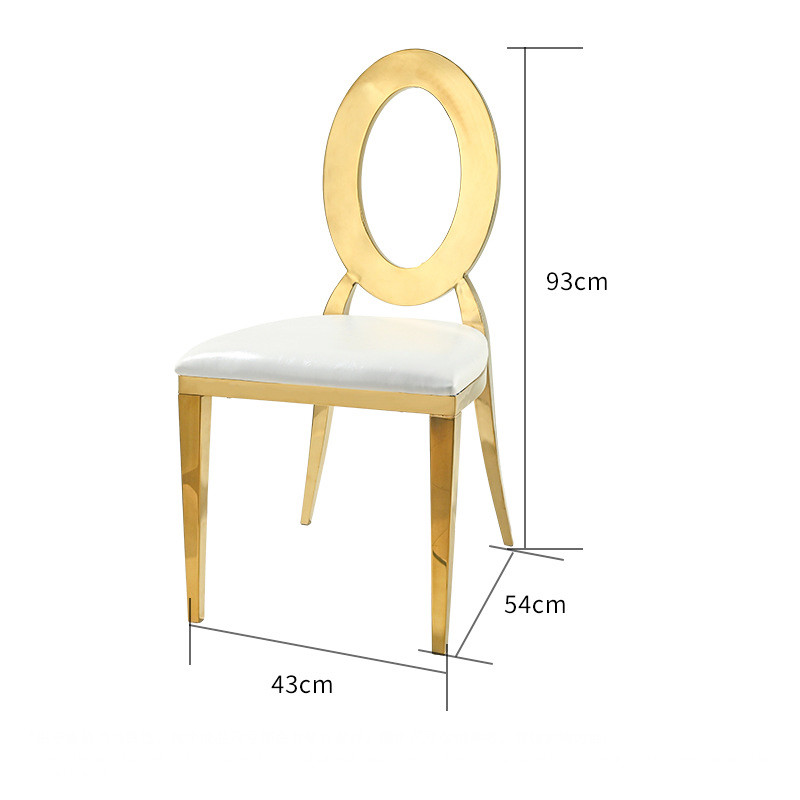 Table Side Luxury Dining Chair Without Armrest For Villa