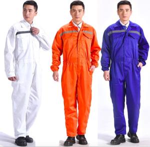 China Breathable Flame Retardant Insulated Coveralls Anti - Wrinkle With Reflective Tape wholesale