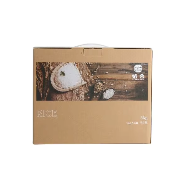 Eco-Friendly Pantone CMYK Custom Color Corrugated Cardboard Tuck End Box With Handle For Bit Items Products