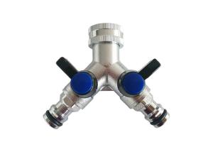 China Brass Y Type Three Way Ball Valve Tap with Easy Connects Female Inlet wholesale