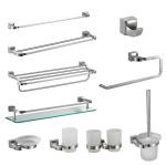 Silver Bathroom Hardware Sets Wall Mounted Stainles Steel Sus304 Gold satin