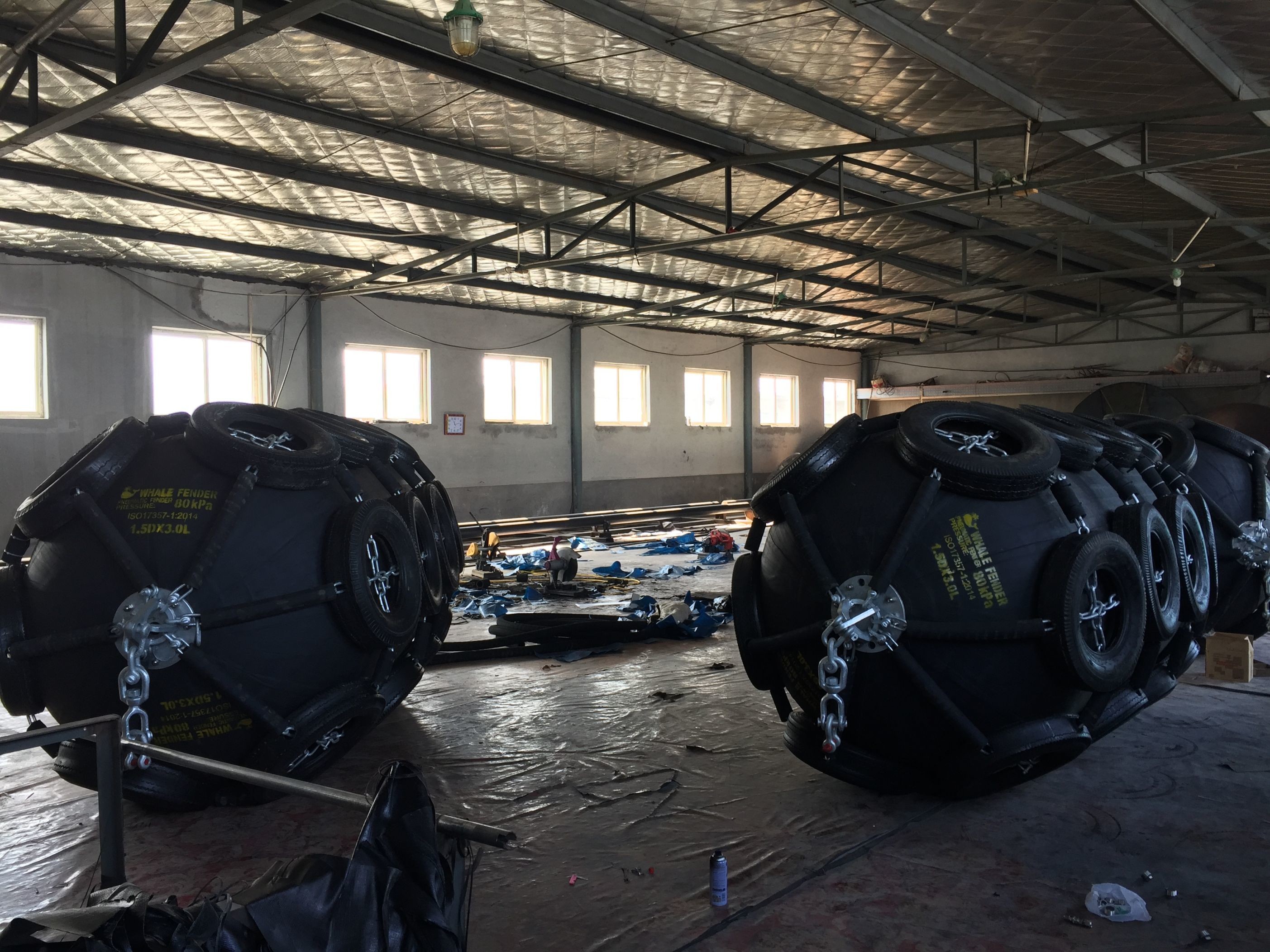 Boat Pneumatic Rubber Fenders With Tyre And Chain