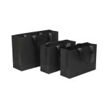 Elegant Promotional Paper Shopping Black Custom Packaging Bag