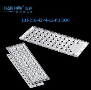 China 290×126mm 42×4 3030LEDs Optical Grade Uniform Distribution LED Lighting Lens For Parking Lot Lighting wholesale