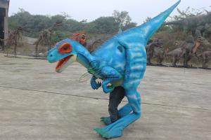 China Adults Workers Realistic Raptor Costume Sunproof Colorized Lifelike Blue Color wholesale