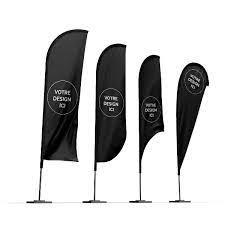 China Advertising Double Side Printing Aluminium Fiberglass Flagpole Custom Beach Flags Rectangle wholesale