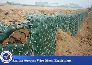 PVC Coated Hot Dipped Gabion Wire Mesh For Flood Bank Customized Length