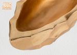 Gold Leafed Fiberglass Flower Serving Bowl Decorative Table Vases Boat Shape