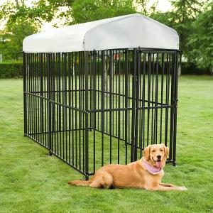 China Large Outdoor Dog Kennel Heavy Duty Metal Frame Fence Dog Cage Outside Pen Playpen Dog Run House with UV & Waterproof wholesale