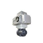 2 Way Electric PVC Double Union Ball Valve Thread Connection Chemical Resistant