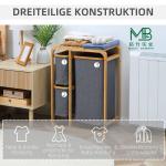 Bamboo Bedroom Storage Rack With Multipurpose Storage Bags