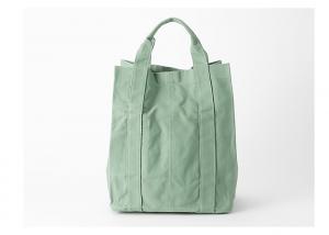 China Green Fancy Cotton Tote Bags 50x45cm Reusable Canvas Tote Bags on sale
