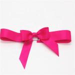 Rose Red Color Satin Ribbon Bow , Smooth Surface Gift Wrap Flower Ribbon