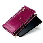 Daily Life Essential RFID Anti-Theft Brush Long Wallet with Mobile Phone Coin
