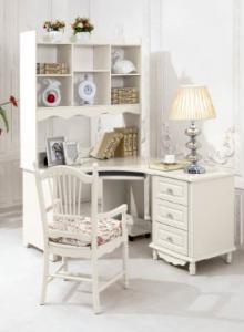 China luxury modern white wood home office corner desk furniture wholesale