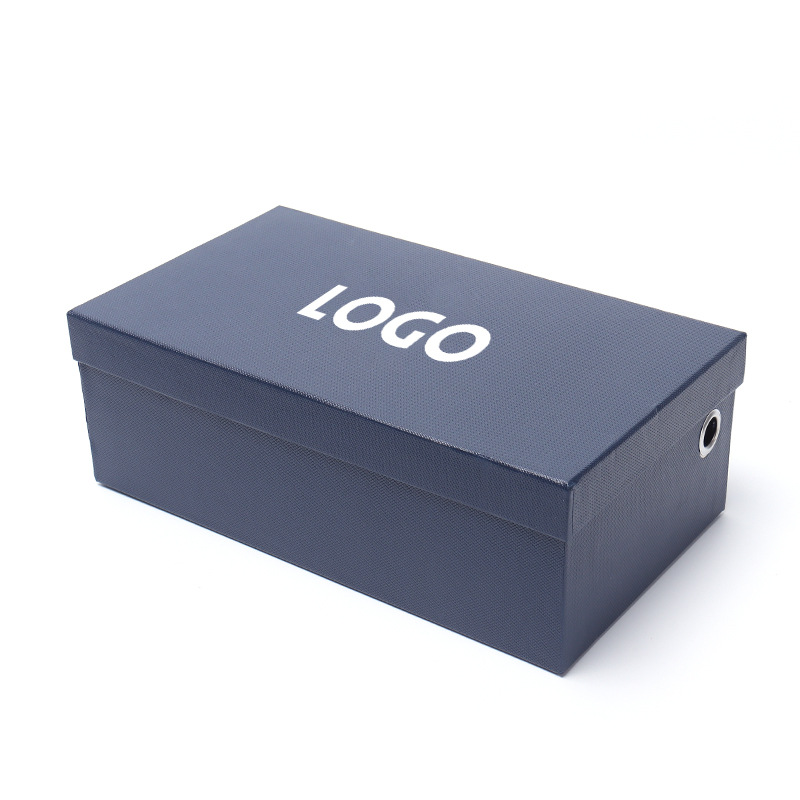 Colorful Plain Corrugated Shoe Box Rigiding Mounting With Logo Printing Handling