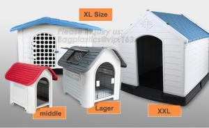 China outdoor kennel for large dog house Eco friendly dog kennels crates plastic houses, Large Dog Outdoor Plastic Dog House wholesale
