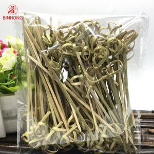 China Disposable Customized Logo 2.5mm Bamboo Knot Skewers wholesale