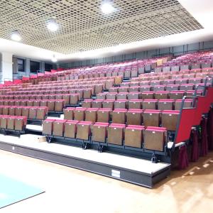 China Fire Resistant Gym Bleachers Retractable Grandstand Seating For Arena wholesale