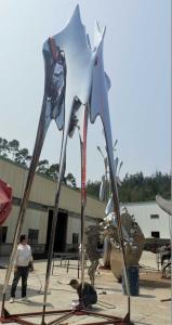 China Large Modern Art 316L Stainless Steel Sculpture For Decoration wholesale