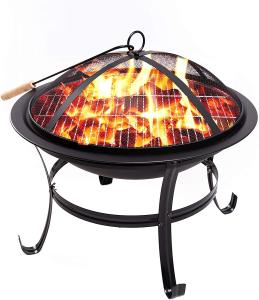 China 22 Inch Barbecue Portable Fire Pit For Camping Patio Backyard Garden wholesale