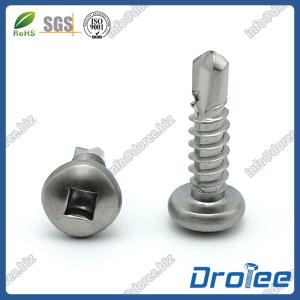 China Stainless Steel 18-8/316/410 Pan Head Square Drive Self Drilling Tek Screws wholesale