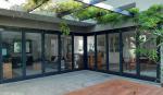 Powder Coating Aluminum Folding Doors 1.0mm-2.0mm Inward / Outward Opening