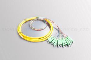 China 12 Colorful Fiber Optic Pigtail Connector SC APC / UPC ROHS Certification wholesale