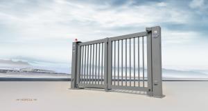 China Automated Motorised Bi Folding Driveway Gates With Anti-Climb Photo Cell wholesale