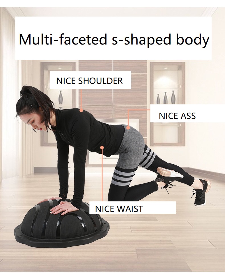 Anti Slip 600mm Half Anti Burst Yoga Ball Stability Trainer OEM