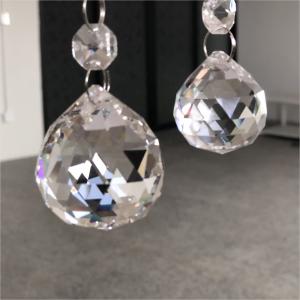 China 30-40mm Faceted Cut Clear Glass Crystal Ball Prism Pendant Hotel Decoration Beautiful Crystal Accessories wholesale