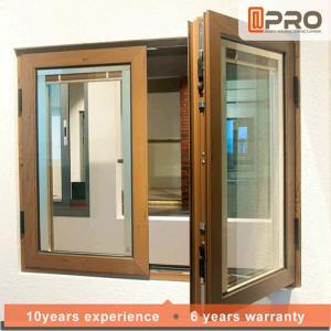 China Wind Proof Aluminum Casement Windows Customized Size Safety Window Grill Design FRENCH ALUMINUM CASEMENT WINDOW wholesale