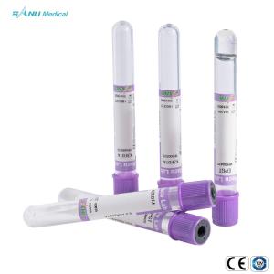 China Lavender Top PET EDTA K3 Blood Collection Tubes 100pcs Tray wholesale