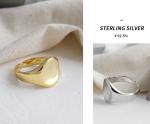 Lanciashow Gold Plated 925 Sterling Silver Jewellery Oval Open Ring For Women