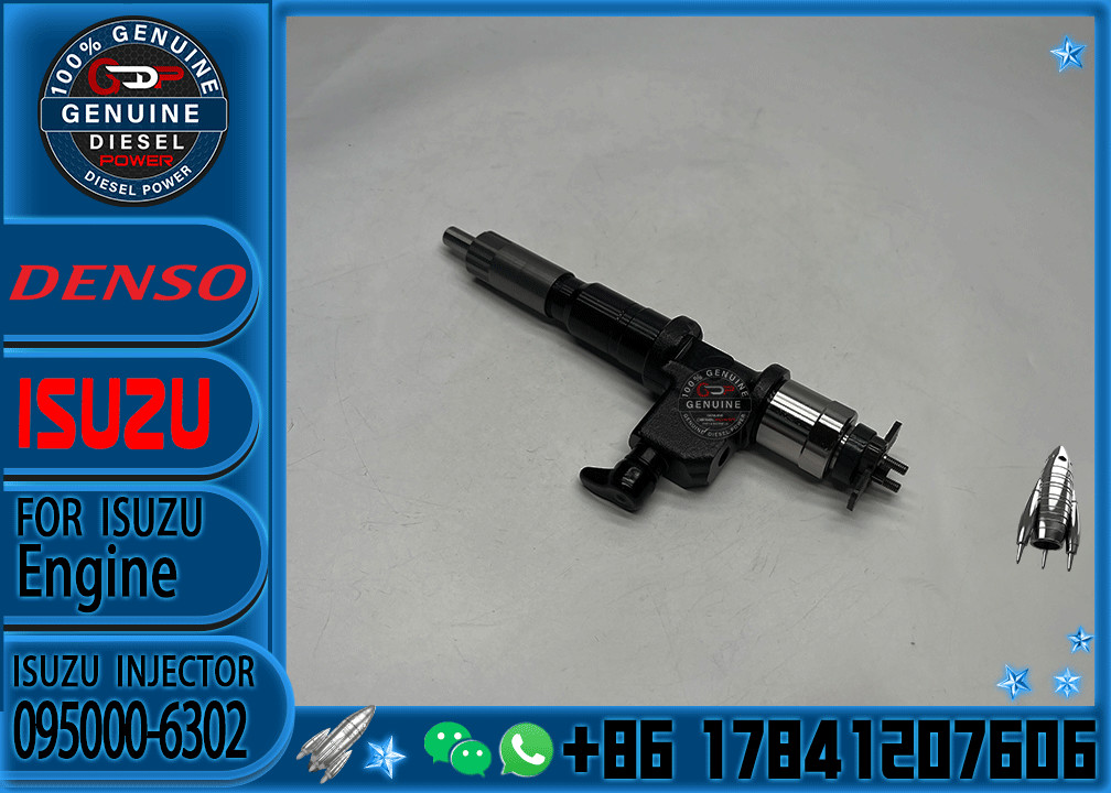 Common Rail Injector 095000-6302 9709500-630 1-15300436-2 For 6WF1 6WG1 Diesel Nozzle Assembly