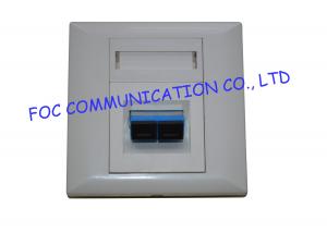 China Wall Mounted 2 Port Fiber Optic Termination Box Outlet SC Duplex Adapter Loaded wholesale