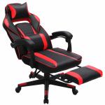 Racing Gaming Chair with Footrest Tilt Mechanism and Lumbar Support Swivel Chair