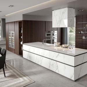 China Wholesale Engineered Wood Veneer Kitchen Cabinets Contemporary Style For Modern Constructions wholesale