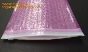 China wholesale metallic glossy holographic cosmetic packing k bubble pouch slider zipper bubble bag bagease bagplastics wholesale