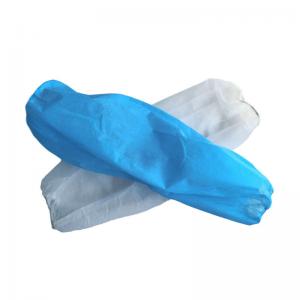 China Disposable Arm Cover Oversleeve Blue Nonwoven PP Arm Sleeve Cover With Elastic Cuff wholesale